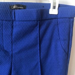 Blue cropped trousers